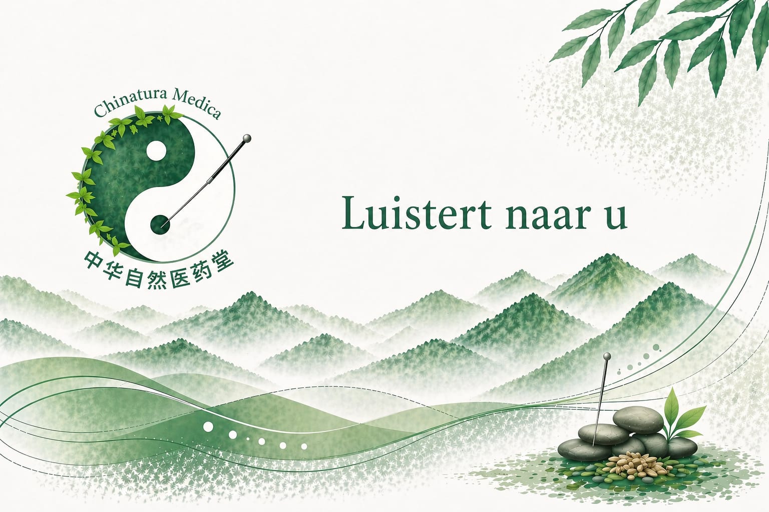 Chinatura Medica - een praktijk voor traditonele Chinese geneeskunde en acupunctuur die naar u luistert. Veel mensen zoeken pas naar een acupunctuur praktijk in Amersfoort wanneer ze al een lange weg hebben afgelegd - van huisarts naar specialist, van behandeling naar behandeling, zonder blijvend resultaat. Bij Chinatura Medica begint het anders: met een uitgebreide intake, echte aandacht voor uw verhaal en een behandelplan dat volledig is afgestemd op u als persoon. Werken volgens de traditionele Chinese geneeskunde betekent: niet alleen de klacht behandelen, maar begrijpen waarom uw lichaam uit balans is geraakt en van daaruit structureel herstellen. Dat is de aanpak die steeds meer mensen uit Amersfoort en omgeving naar Chinatura Medica brengt.